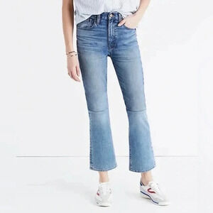 Madewell Retro Crop Bootcut 100% Cotton Two-Tone Jeans Size 27‎